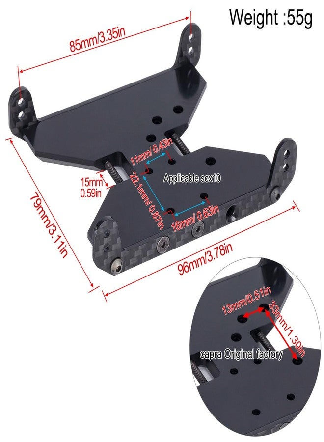 VNUHV Carbon Fiber Chassis Skid Plate Transmission Plate for 1/10 RC Crawler Car Axial SCX10 Capra 1.9 UTB F9 AXI03004 Upgrade Parts - Image 2